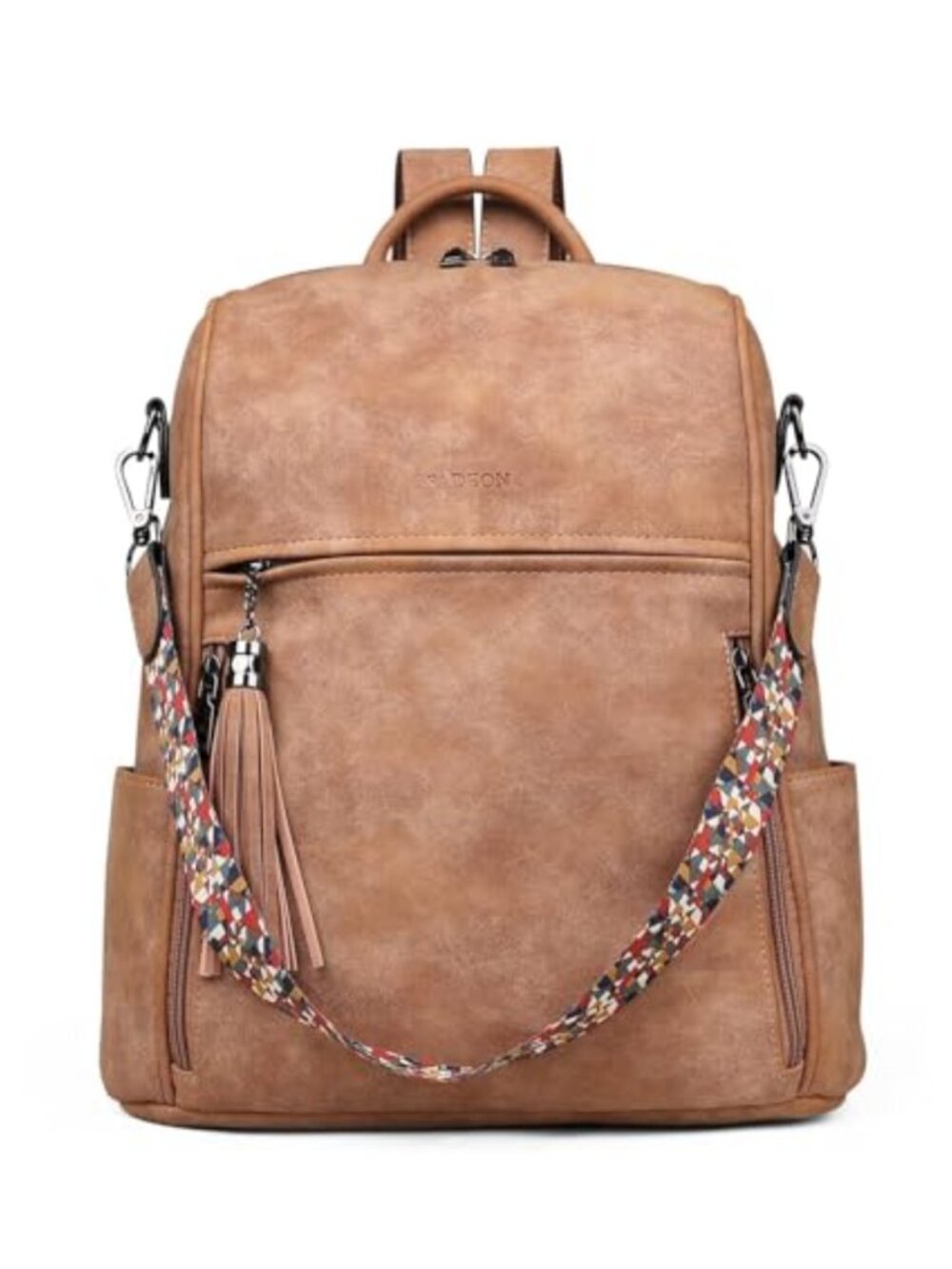 Convertible Vegan Leather Backpack Purse Fits 14in Laptop Travel Shoulder Bag